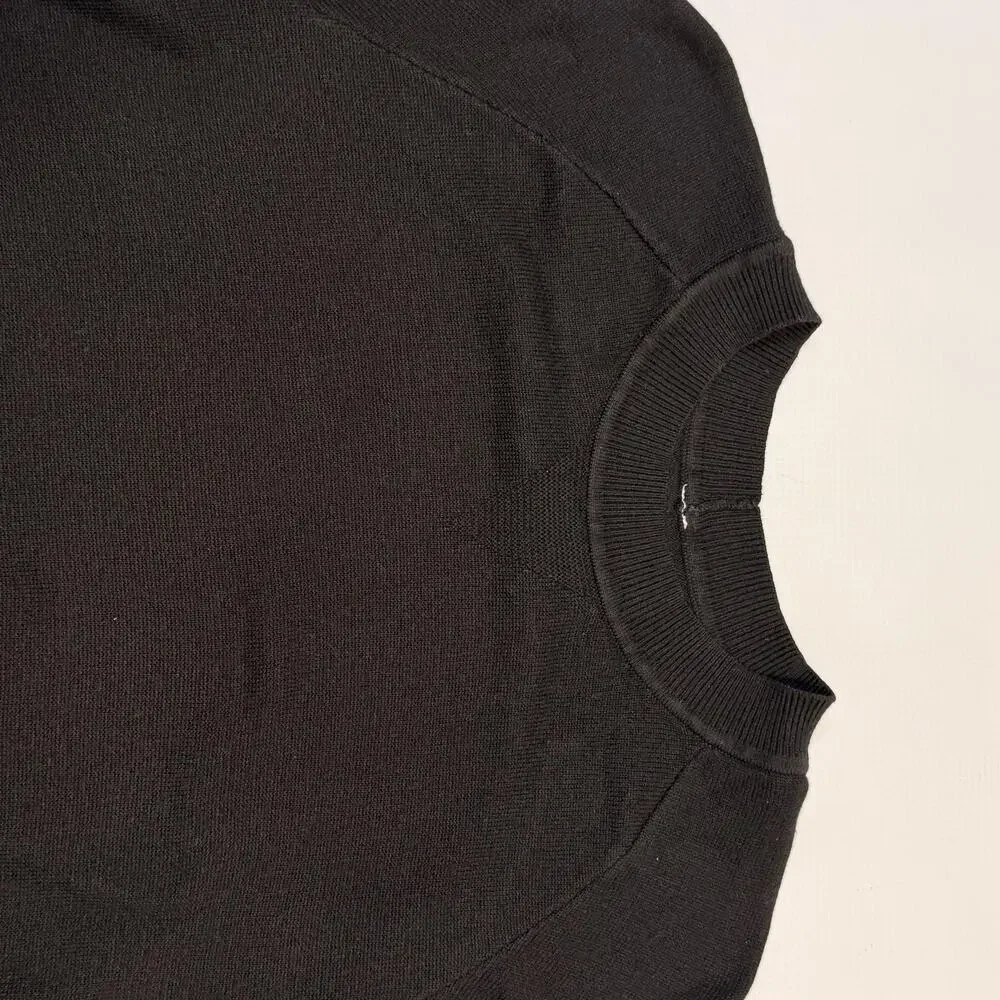 Lululemon Sweater Womens Medium Black Cashmere Cotton Crewneck Knit Pullover